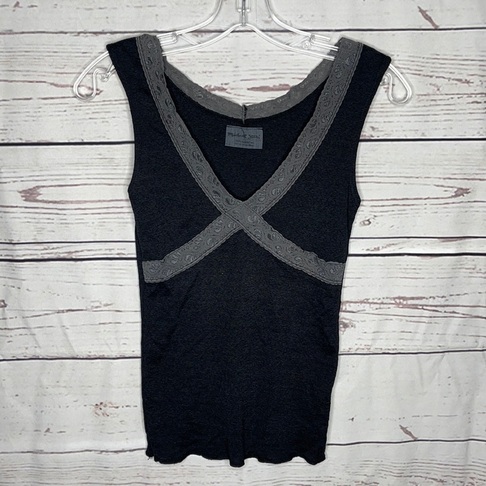 Michael Stars Black and Gray Tank Top